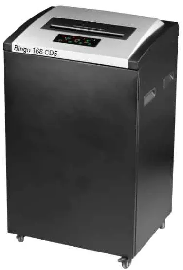 BINGO 168-CD3 — máy hủy giấy công nghiệp hủy vụn 3×20mm, năng suất 25–30 tờ/lần Máy Hủy Giấy BINGO 168-CD3 chính hãng hủy giấy vụn bảo mật công nghiệp 310mm