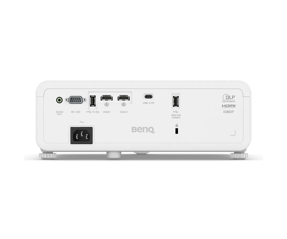 Cổng kết nối và thân máy BenQ LH650 Nguồn sáng laser BenQ LH650 bền 20.000 giờ nhìn từ phía sau