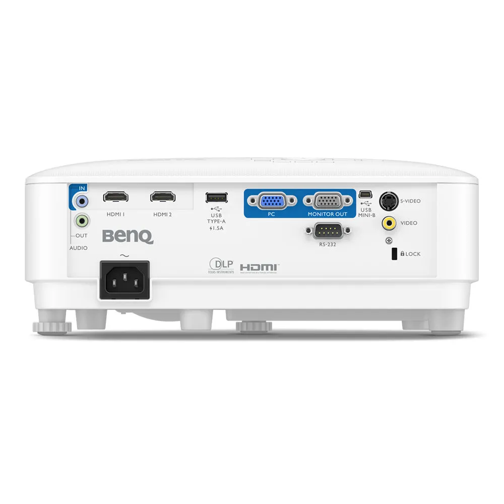 Hệ thống cổng kết nối phong phú của BenQ MS560 Cổng kết nối mặt sau máy chiếu BenQ MS560 gồm 2 HDMI và VGA