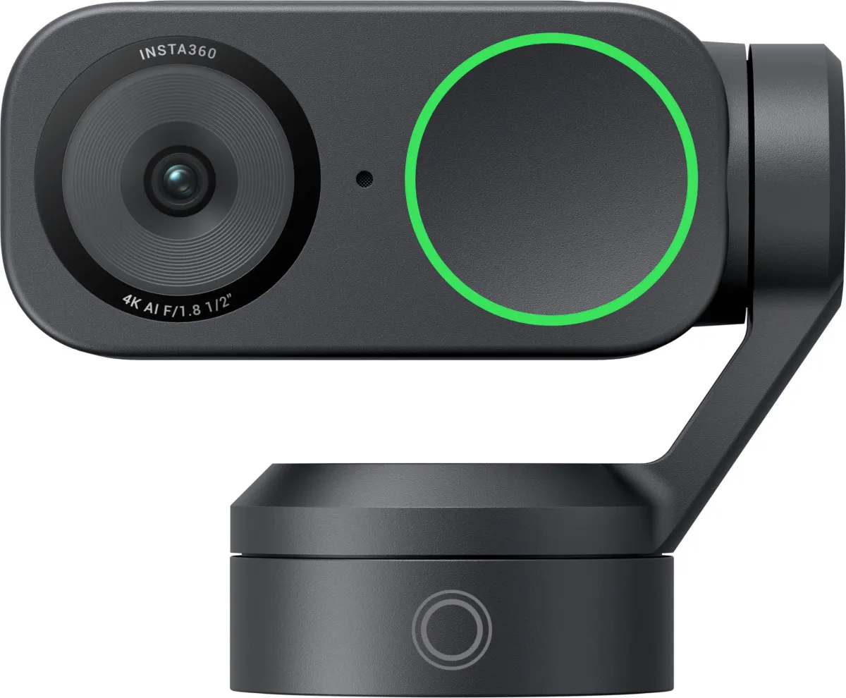 Insta360 Link 2 — webcam 4K F/1.8 cảm biến 1/2 inch có gimbal tự xoay Webcam Insta360 Link 2 AI 4K với gimbal 2 trục dùng cho họp online
