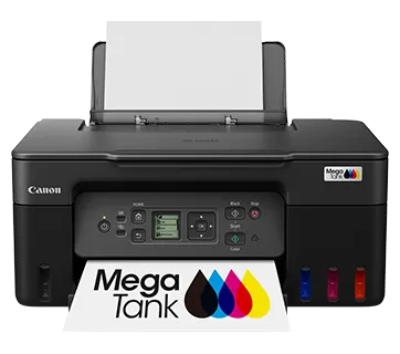 Canon PIXMA G3770 in màu - in định kỳ giúp tránh tắc đầu phun Máy in Canon PIXMA G3770 đang in trang màu từ khay giấy phía sau