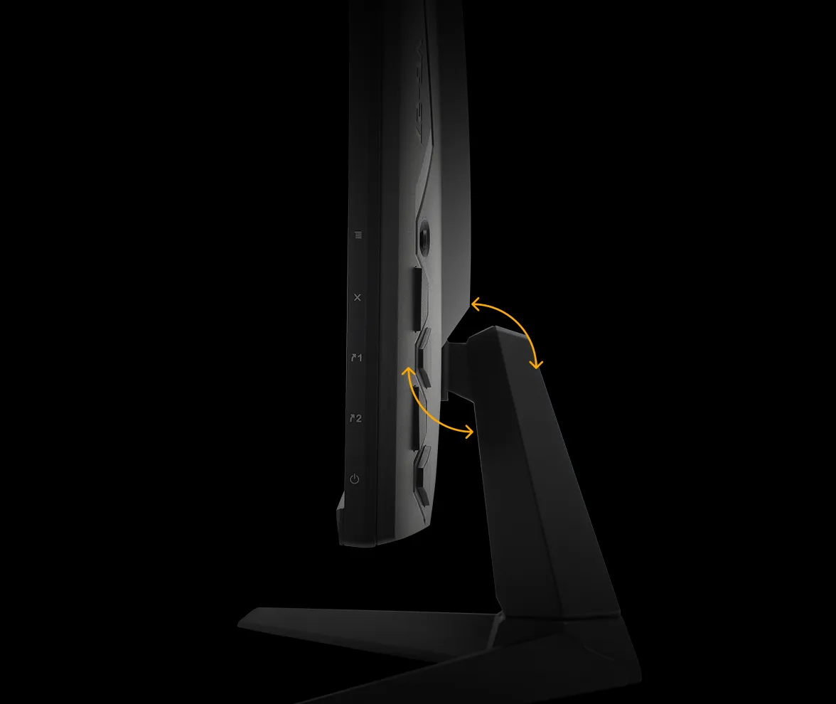 ASUS VG27AQ3A hỗ trợ chỉnh nghiêng và xoay, gắn VESA 100x100mm Chân đế màn hình ASUS VG27AQ3A điều chỉnh nghiêng