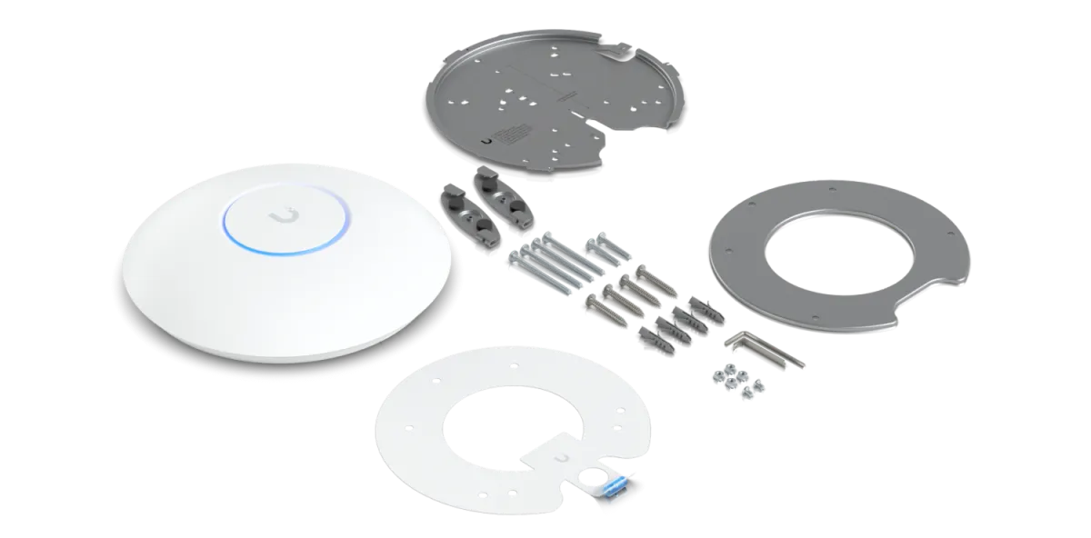 Cổng uplink 2.5 GbE của UniFi U7 Pro Mặt đáy UniFi U7 Pro cổng PoE 2.5GbE