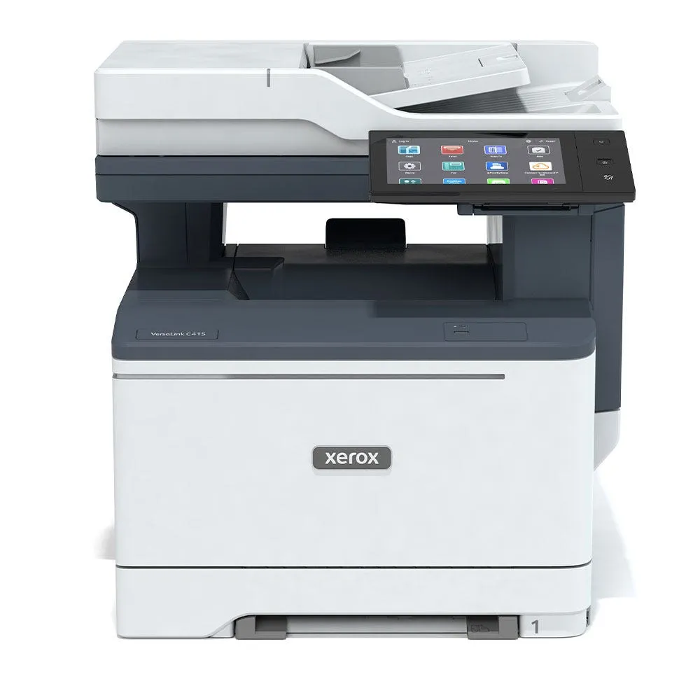 Máy in Xerox VersaLink C415 — laser màu đa năng A4 cho nhóm làm việc nhỏ Máy in Xerox VersaLink C415 màu đa năng nhìn từ mặt trước