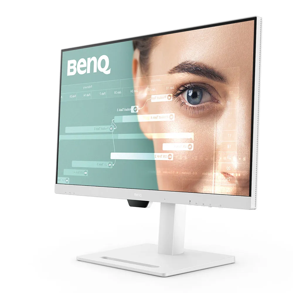 BenQ GW2790QT chân đế công thái học nâng hạ 110 mm, xoay dọc 90 độ Màn hình BenQ GW2790QT góc nghiêng trái cho thấy chân đế nâng hạ