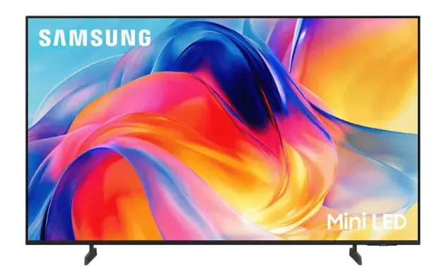 Thiết kế viền mỏng và chân đế gọn của dòng Mini LED M77 giúp lắp đặt nhanh tại sự kiện Thiết kế viền mỏng tivi Samsung UA65M77HA dòng Mini LED M77
