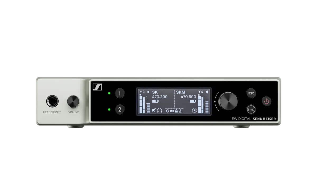Đầu thu Sennheiser EW-DX EM 2 hai kênh mặt trước