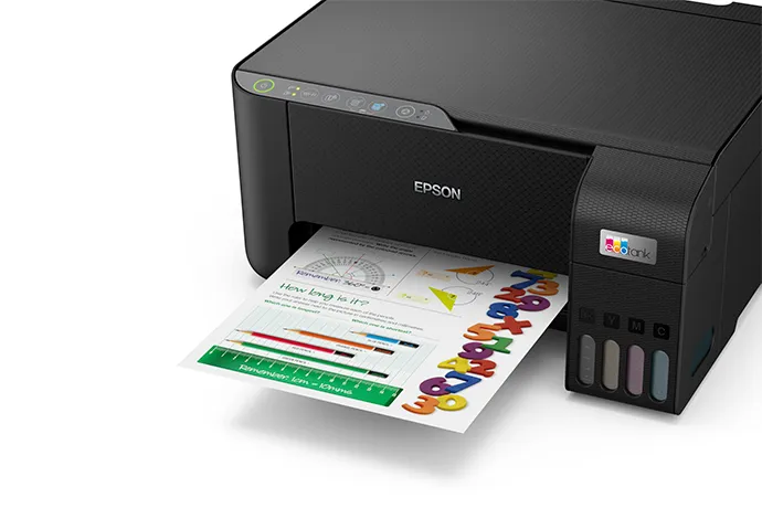 Bản in màu từ máy in Epson L3250 với mực CMYK 003 Máy in Epson L3250 in tài liệu màu rõ nét bằng mực 003
