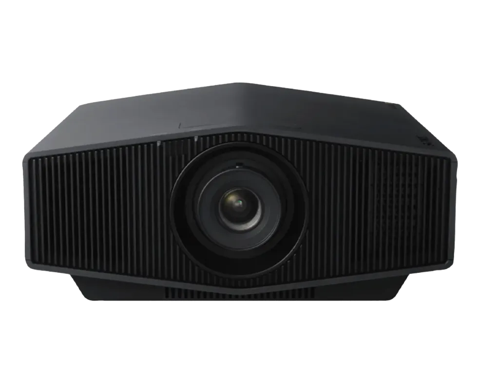 Ống kính của Sony VPL-XW5000ES cho hình 4K thật sắc nét Mặt trước máy chiếu Sony VPL-XW5000ES với ống kính SXRD
