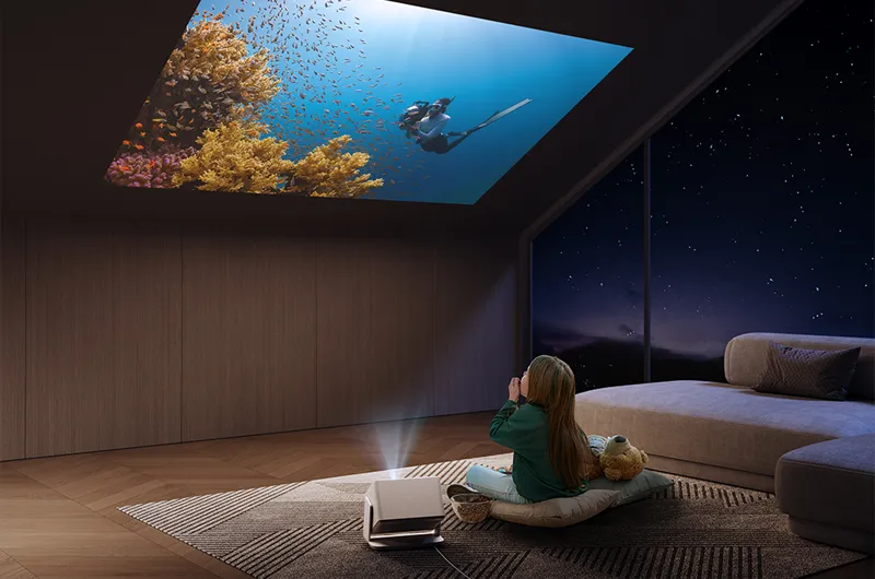 XGIMI Horizon S Max cho trải nghiệm điện ảnh 4K màn lớn Máy chiếu XGIMI Horizon S Max chiếu phim 4K màn lớn