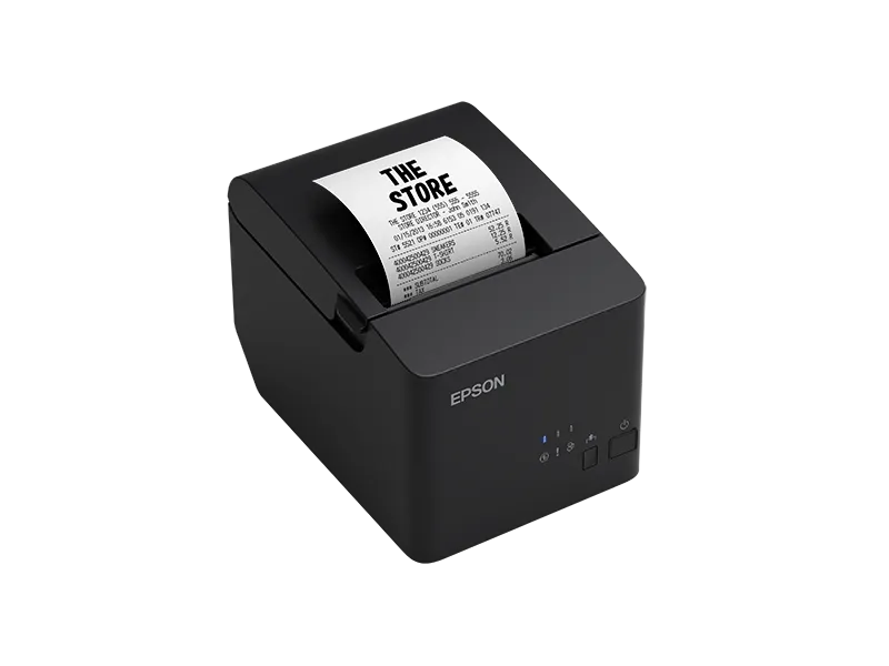 Epson TM-T82X cắt và nhả hóa đơn dưới 1 giây Máy in hóa đơn Epson TM-T82X nhả hóa đơn 80mm sau khi cắt tự động