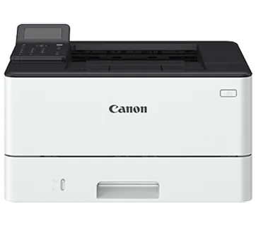 Canon LBP246dw hỗ trợ in từ mobile qua AirPrint và Mopria Máy in Canon LBP246dw nhìn trực diện màn hình điều khiển 5 dòng