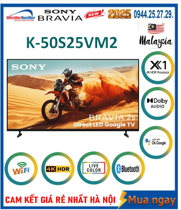 Tivi Sony BRAVIA 2 II 50 inch: xu hướng Google TV
