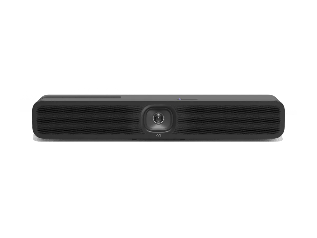 Logitech MeetUp 2 - thiết kế thanh soundbar gọn với camera trung tâm Logitech MeetUp 2 camera hội nghị 4K all-in-one cho phòng họp nhỏ