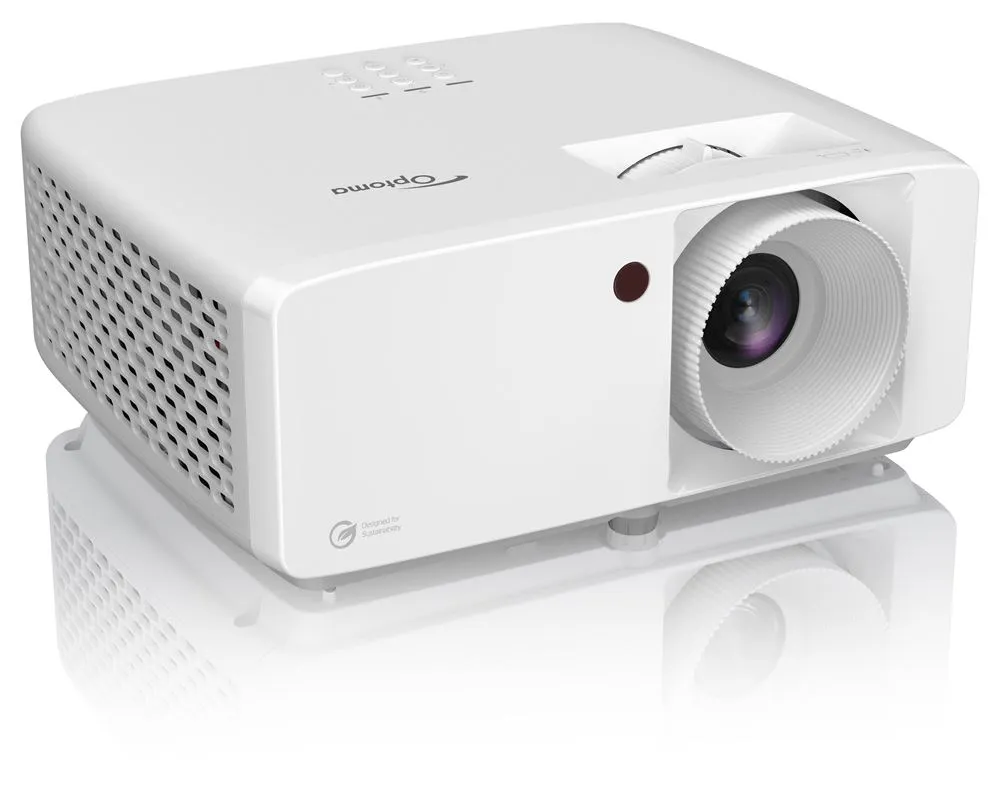 ZH420 chiếu 360 độ và treo trần dễ căn hình Máy chiếu Optoma ZH420 lắp treo trần với throw ratio linh hoạt