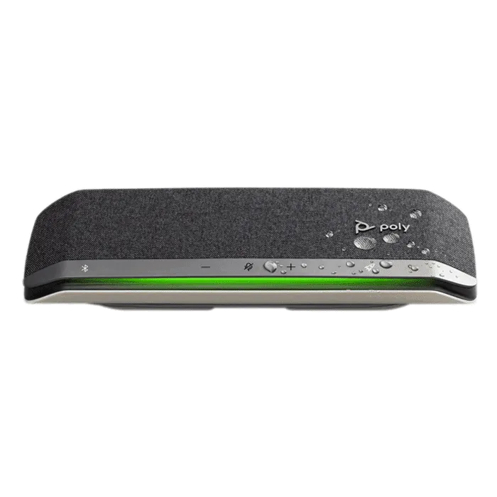 Poly Sync 40 chuẩn IP64 bền với bụi và nước khi mang đi nhiều phòng Loa hội nghị Poly Sync 40 đạt chuẩn kháng bụi nước IP64