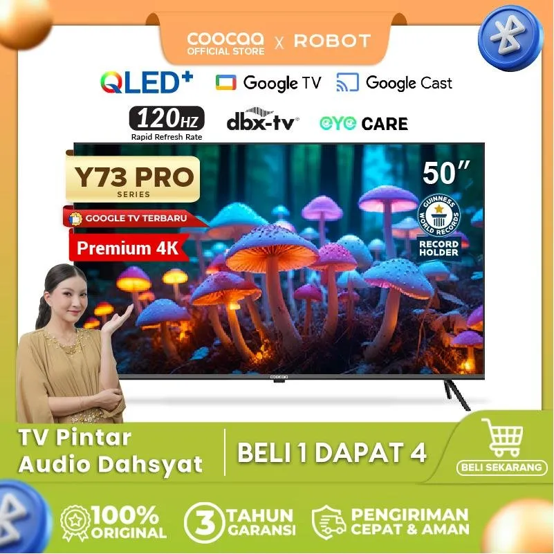 Tivi Coocaa 65Y73 Pro QLED 4K 65 inch - giải pháp màn hình lớn chi phí hợp lý Tivi Coocaa 65Y73 Pro 4K QLED 65 inch màn hình lớn ngân sách hẹp