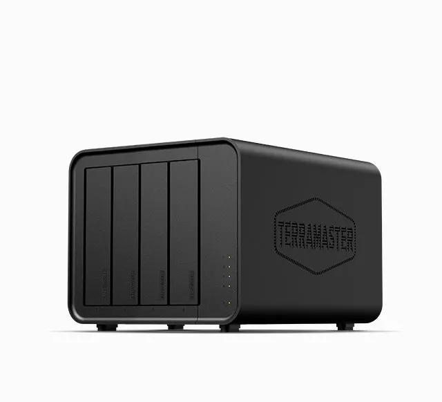 TerraMaster F4-424 — NAS 4 bay Intel N95, 2x 2.5GbE, M.2 NVMe SSD NAS TerraMaster F4-424 4 bay Intel N95 thiết kế mặt trước