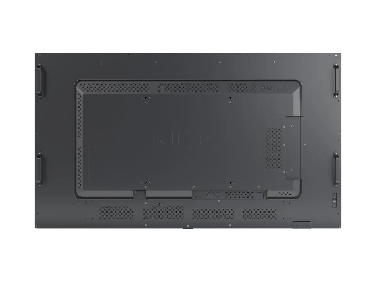Cụm cổng kết nối và khe Intel SDM phía sau màn hình NEC M651 Mặt sau màn hình quảng cáo NEC M651 cho thấy cổng kết nối và khe SDM