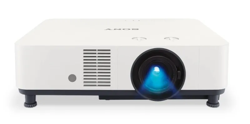 Sony VPL-PHZ61 — máy chiếu laser 3LCD 6400 lumens cho hội trường Máy chiếu laser Sony VPL-PHZ61 WUXGA 6400 lumens nhìn từ phía trước