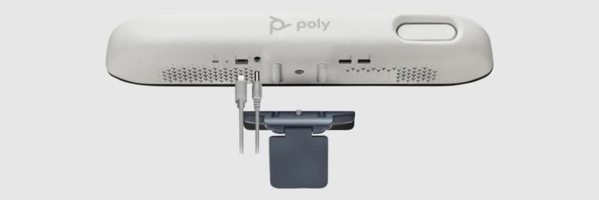 Cổng USB và nguồn phía sau Poly Studio R30 Cổng kết nối phía sau poly studio r30