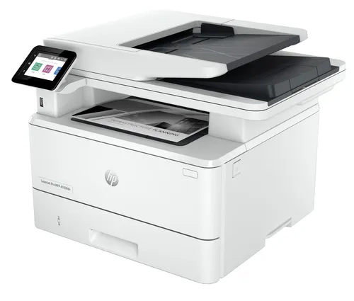 Thiết kế nhỏ gọn của máy in HP LaserJet Pro 4103fdn Máy in HP LaserJet Pro 4103fdn nhìn nghiêng thể hiện thiết kế nhỏ gọn