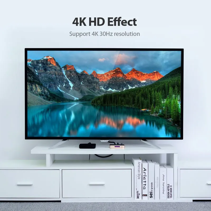 Kết nối ACBG0: 1 laptop/PC ra 2 TV/màn hình/máy chiếu cùng lúc Sơ đồ kết nối bộ chia HDMI Vention ACBG0 với laptop và hai màn hình