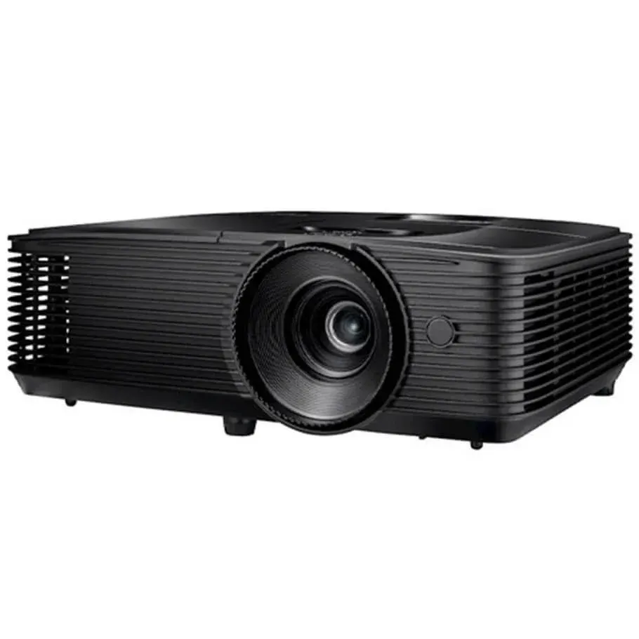 Optoma PS460 — thiết kế gọn, trọng lượng 3 kg dễ di chuyển Máy chiếu Optoma PS460 DLP SVGA 4800 lumens nhìn từ góc nghiêng