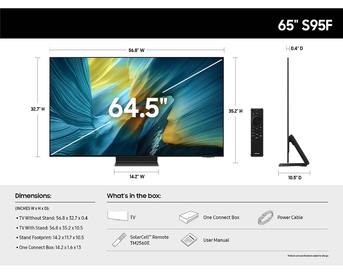 Tấm nền QD-OLED Glare Free của Samsung S95F giữ màu chuẩn dưới đèn hội trường Màn hình OLED 4K tivi Samsung S95F 65 inch hiển thị màu rực dưới ánh sáng phòng họp