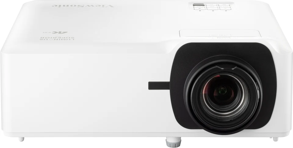 Máy chiếu ViewSonic LS901-4K Laser 4K UHD 5500 ANSI Lumens - mặt trước, ống kính optical zoom 1.7x