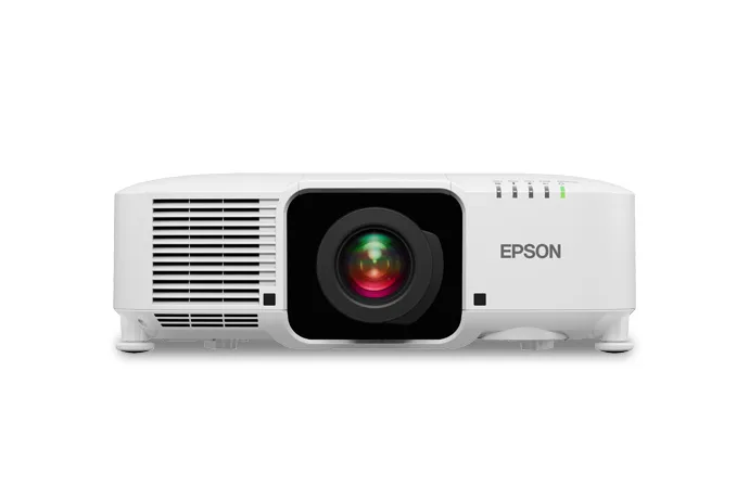 Máy chiếu large venue Epson EB-PQ2008W nhìn chính diện Máy chiếu Epson EB-PQ2008W vỏ trắng nhìn chính diện mặt trước