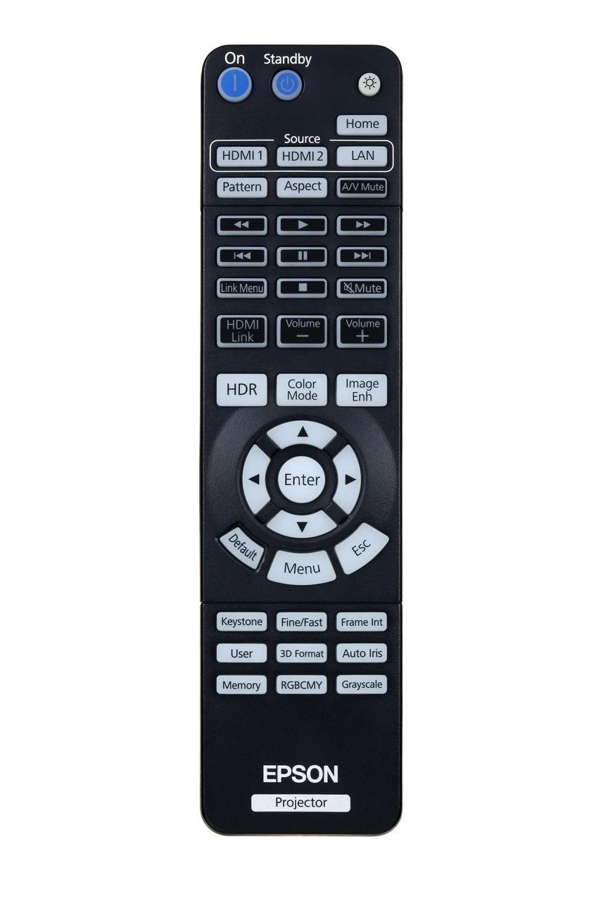 Remote điều khiển Epson EH-TW7000 - phím HDMI 1/2, HDR, Color Mode, 3D Format, Frame Interpolation