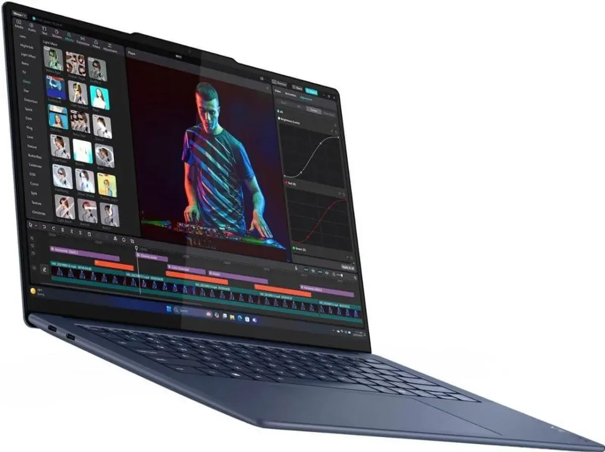 Bàn phím laptop Lenovo Yoga Slim 7i Aura Edition 15 Core Ultra 7 Bàn phím và thiết kế mỏng nhẹ laptop Lenovo Yoga Slim 7i Aura Edition 15