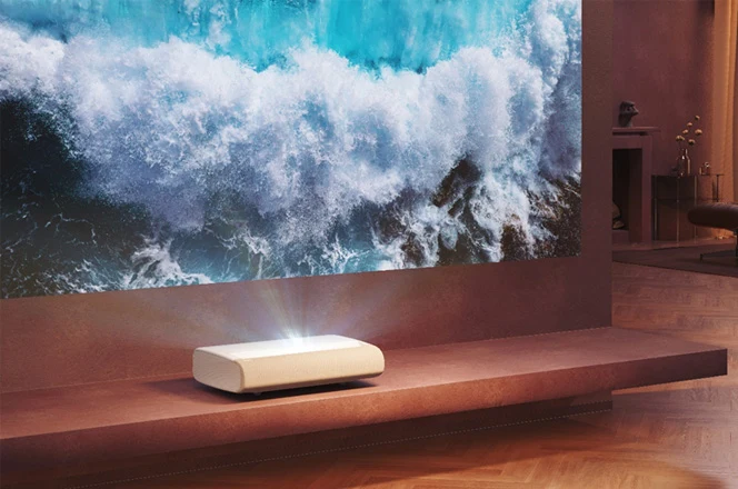 Máy chiếu Samsung The Premiere 9 chiếu màn 4K tới 130 inch siêu gần đặt sát tường - độ sáng 3.450 lumens