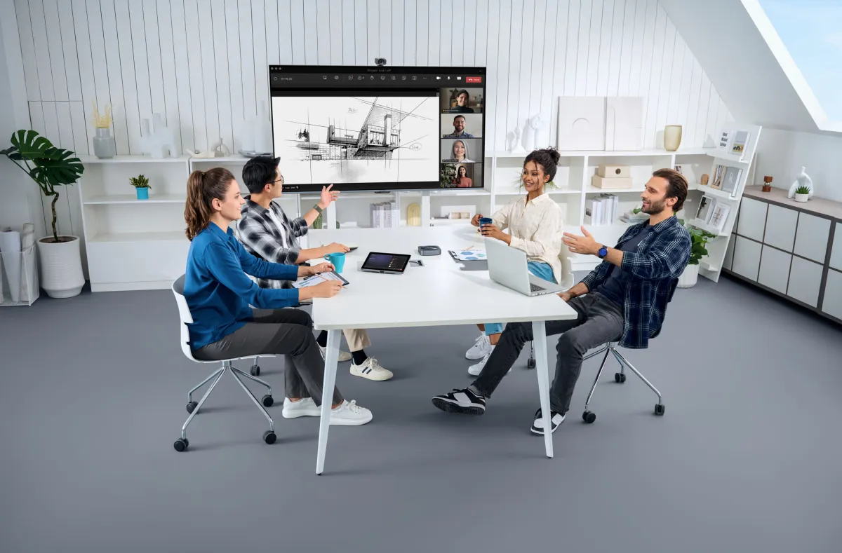 MAXHUB UC W31 - AI auto framing và zoom số 5x MAXHUB UC W31 4K AI auto framing tự động căn khung người họp