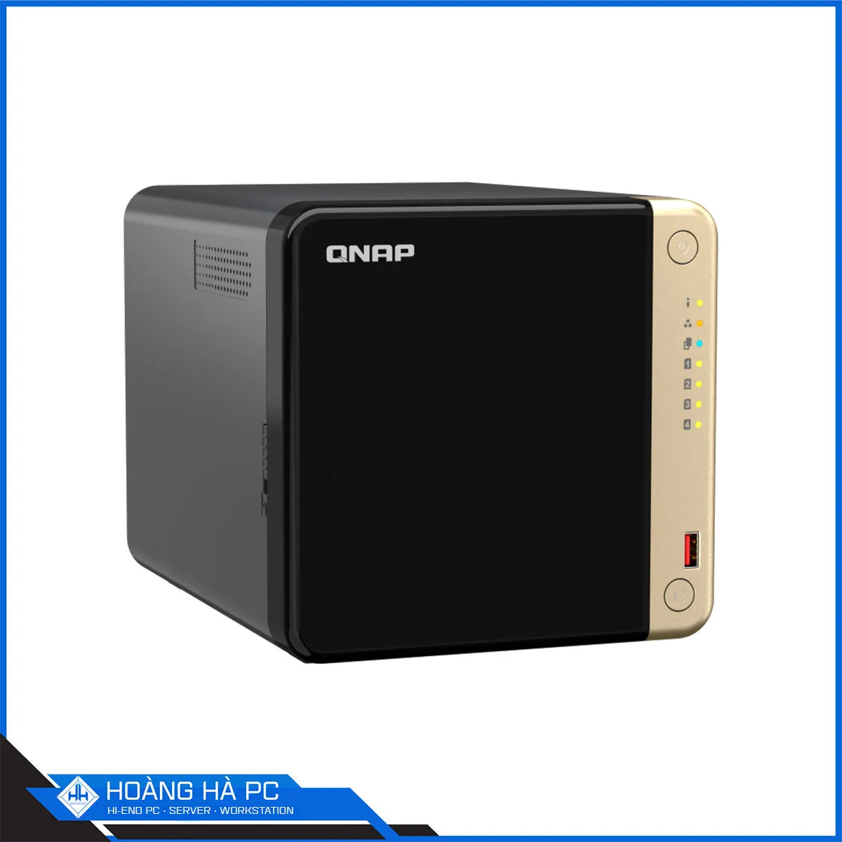 QNAP TS-464 - khe M.2 NVMe, 4 khay ổ cứng QNAP TS-464 khe M.2 NVMe và khay ổ cứng
