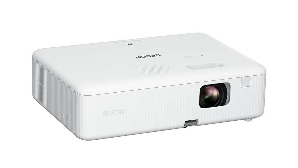 Máy chiếu Epson CO-FH01 góc nghiêng trái - thiết kế gọn nhẹ 2.4kg màu trắng