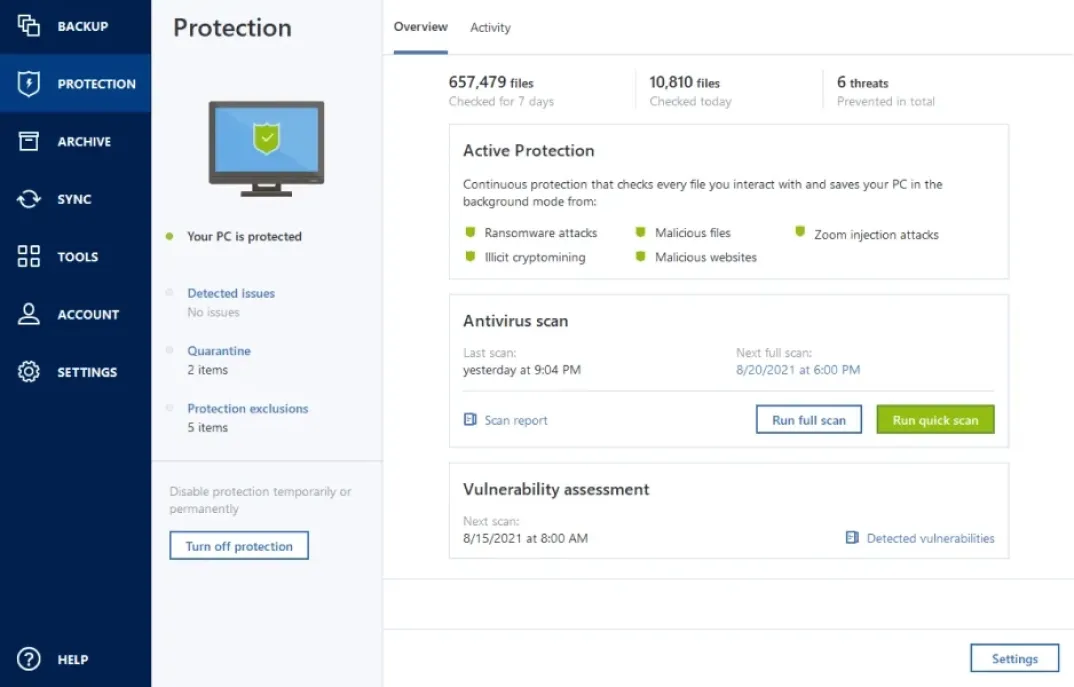 Acronis True Image 2025 - khôi phục hệ thống nhanh Acronis True Image 2025 khôi phục dữ liệu sau sự cố
