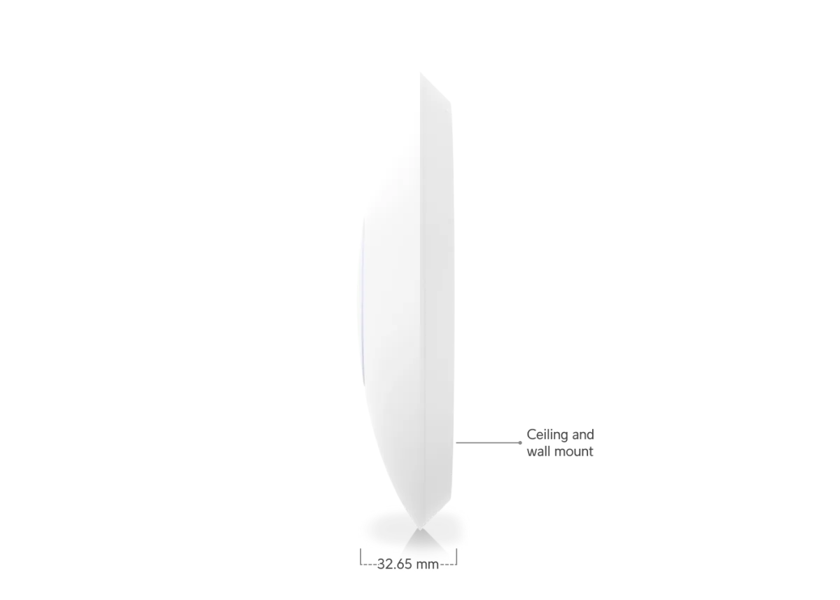 UniFi U6 Lite - thiết kế nhỏ gọn Ø160mm UniFi U6 Lite thiết kế gắn trần gọn nhẹ