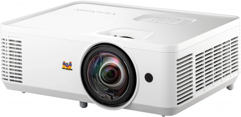 Máy chiếu ViewSonic PS502W góc nghiêng trái - máy chiếu gần thân trắng cho phòng học