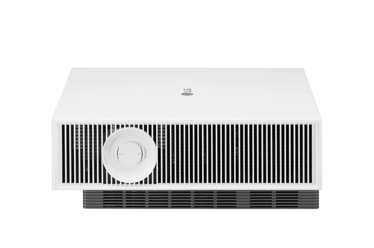 LG HU810PW Dual Laser LG HU810PW mặt chính diện - thiết kế trắng tinh tế cho luxury home cinema