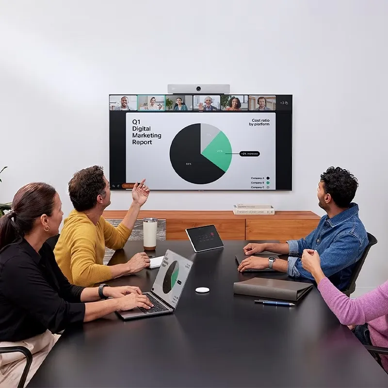 Cisco Room Bar BYOD — sơ đồ kết nối dual-display và BYOD USB-C Cisco Room Bar BYOD kết nối 4K content sharing qua HDMI và USB-C