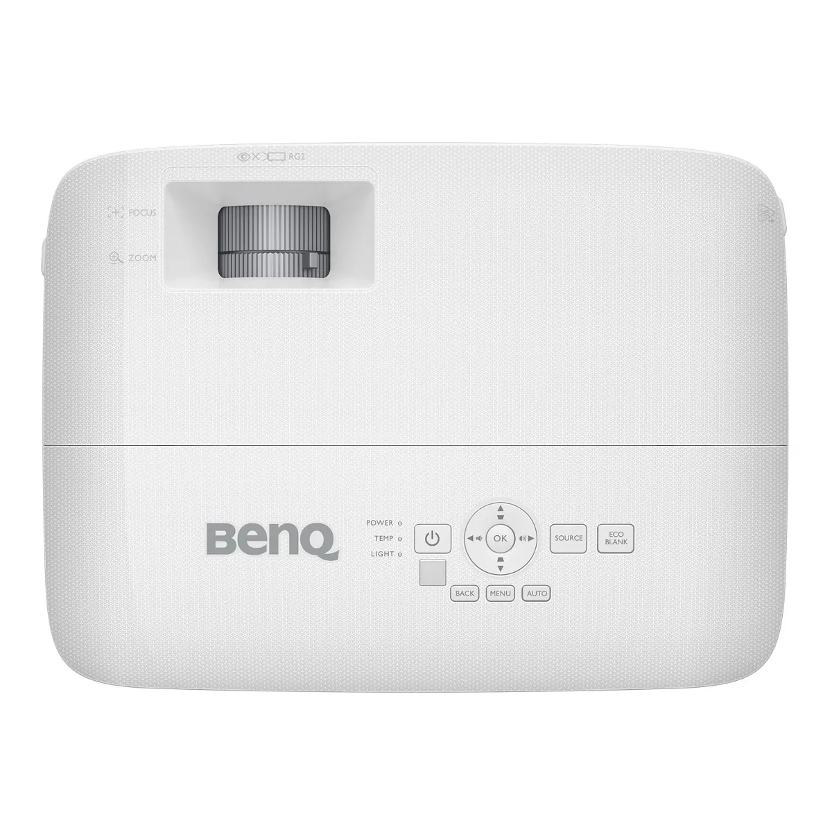 Thiết kế nhỏ gọn 2.3kg của máy chiếu BenQ MW560C Máy chiếu BenQ MW560C nhìn từ trên xuống — thiết kế gọn nhẹ