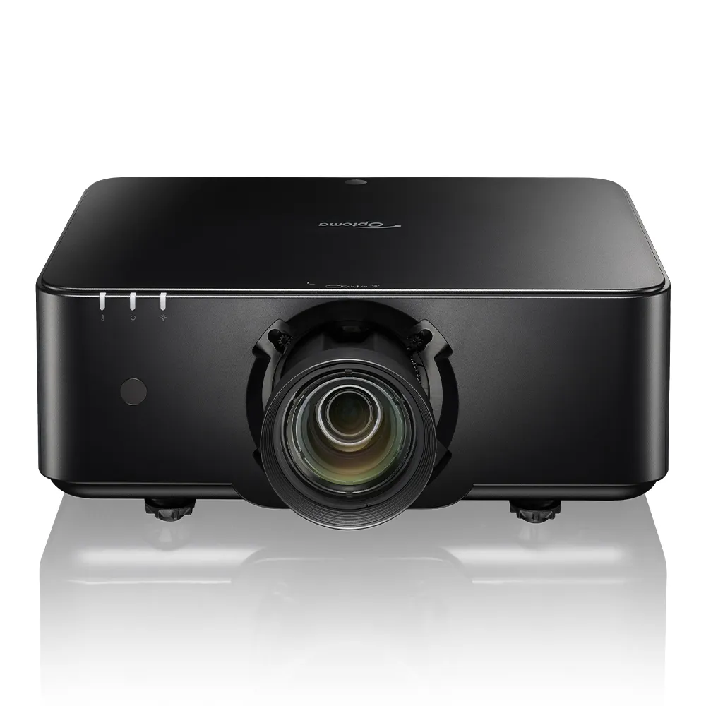 Máy chiếu Optoma ProScene ZK1120 DLP laser 4K large venue 11.000 lumens Máy chiếu laser Optoma ProScene ZK1120 mặt trước chính diện với ống kính