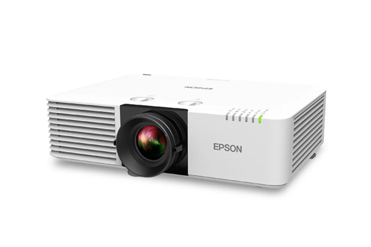 Máy chiếu Epson EB-L630U nhìn từ bên trái - Cổng kết nối và loa 10W