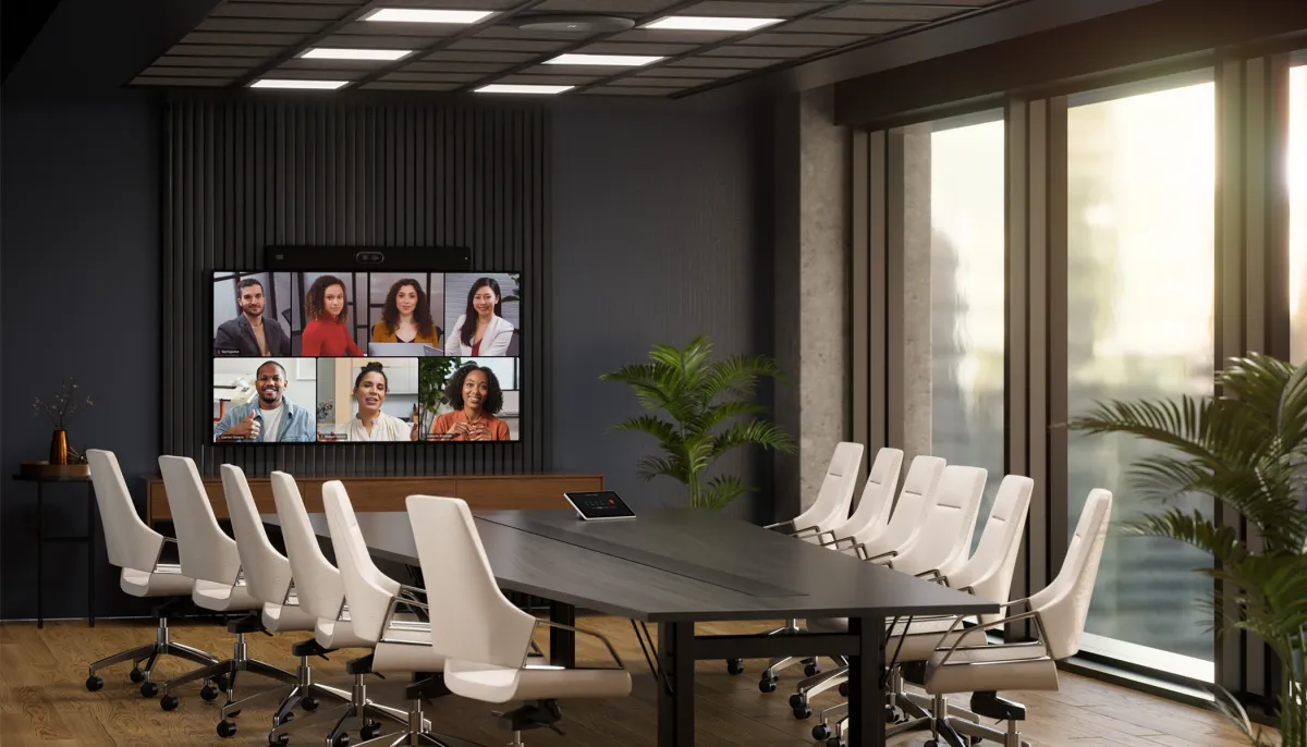 Cisco Room Bar Carbon trong văn phòng, chế độ Webex