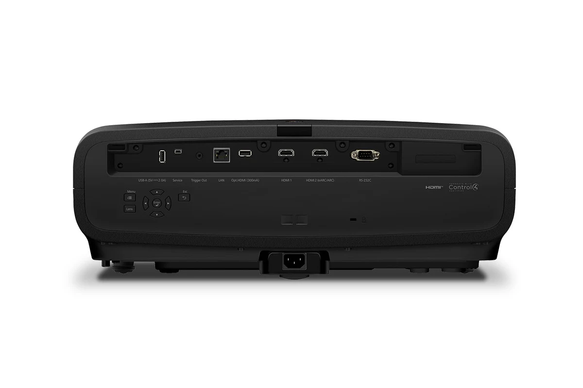 Epson EH-LS9000W mặt sau cổng kết nối - 2 HDMI 2.1 eARC LAN RS-232C
