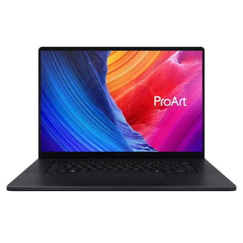 Laptop ASUS ProArt P16 H7606 Ryzen AI 9 HX 370 màn 4K OLED Laptop ASUS ProArt P16 H7606 màu Nano Black mở màn hình 4K OLED