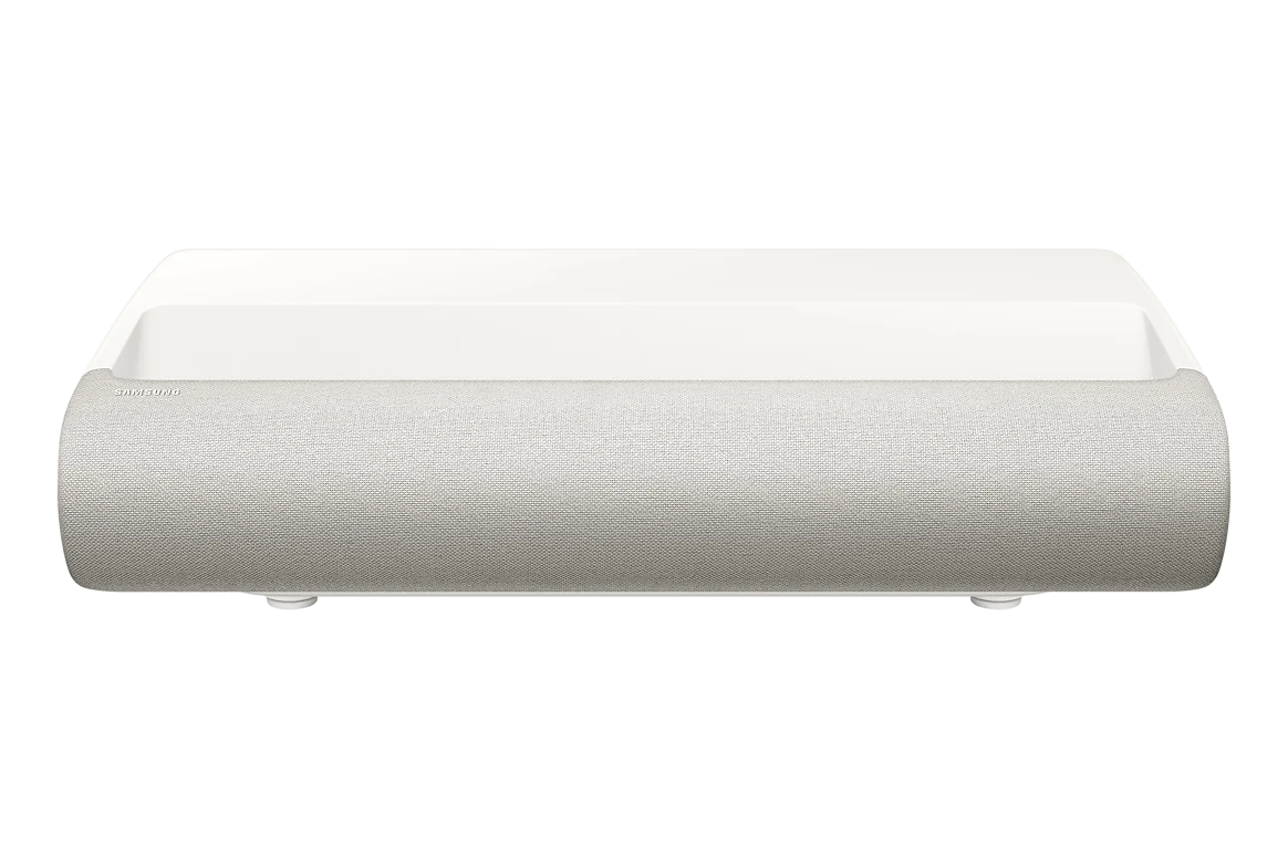 Máy chiếu Samsung The Premiere 7 LPU7D 4K UST laser chính hãng - mặt trước thiết kế vỏ vải sang trọng