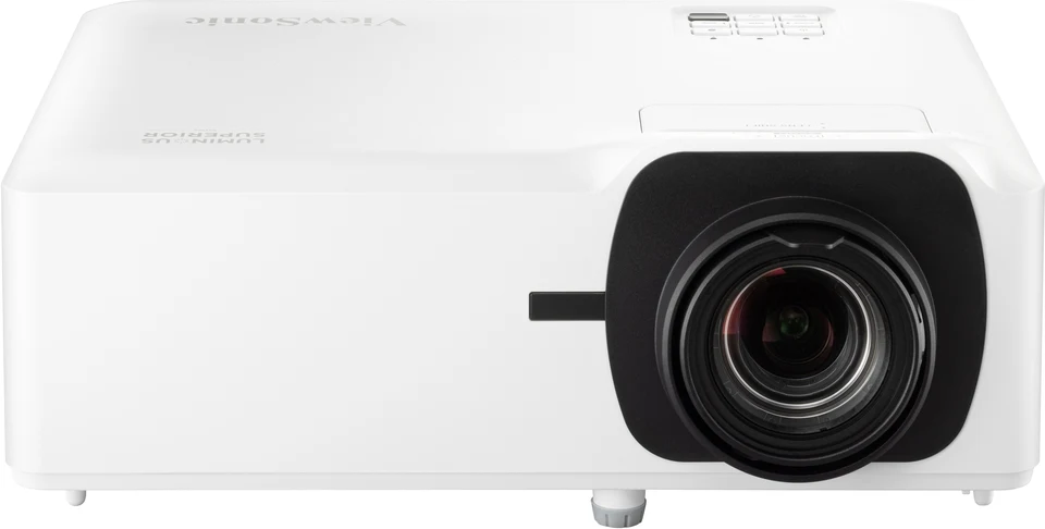 Máy chiếu ViewSonic LS901HD Laser Full HD 6000 ANSI Lumens - mặt trước, ống kính zoom quang 1.7x